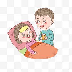 喝药的漫画,漫画中的治愈瞬间